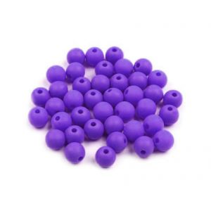 Koraliki plastikowe Brewis 6mm, Fioletowe